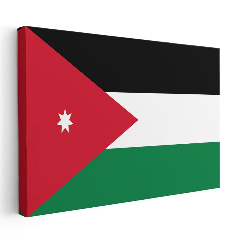 Ürdün Bayrağı - Kanvas Tablo