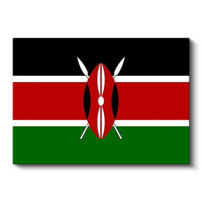 Kenya Bayrağı - Kanvas Tablo