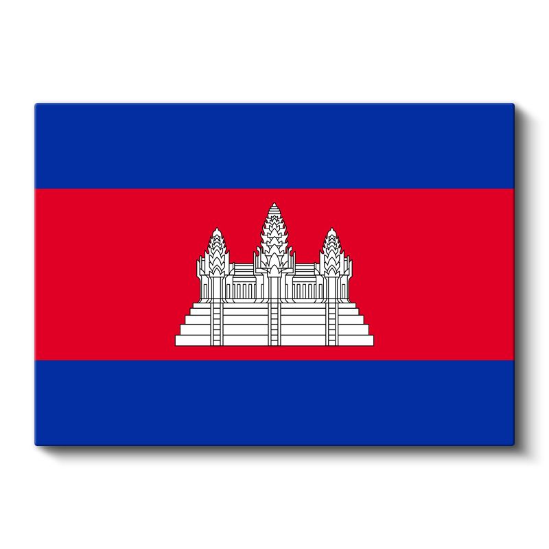 Kamboçya Bayrağı - Kanvas Tablo