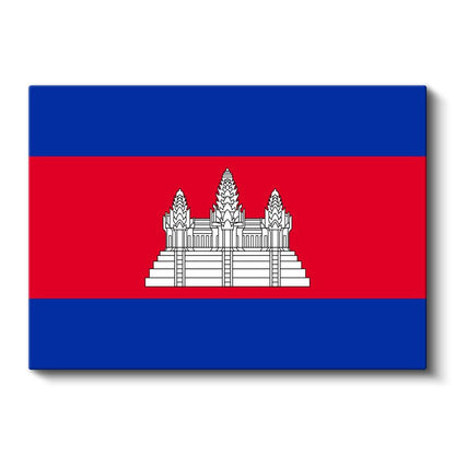 Kamboçya Bayrağı - Kanvas Tablo