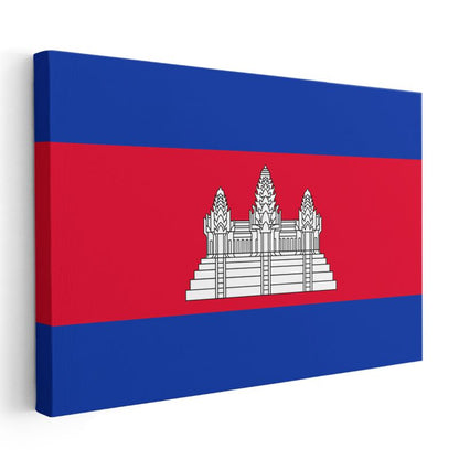 Kamboçya Bayrağı - Kanvas Tablo