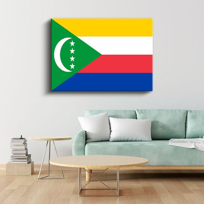 Komorlar Bayrağı - Kanvas Tablo