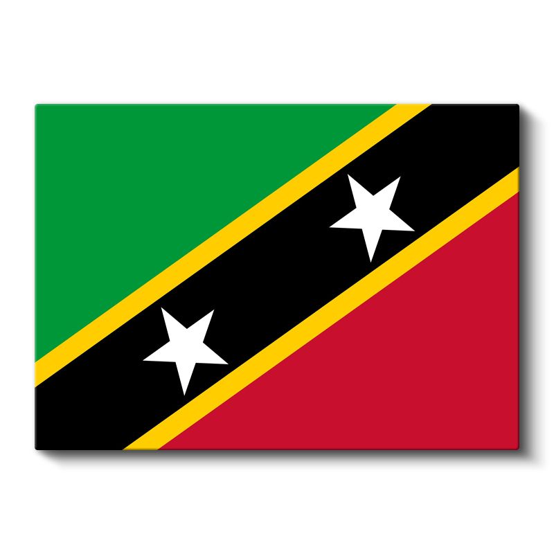 Saint Kitts ve Nevis Bayrağı - Kanvas Tablo