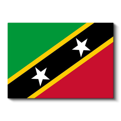 Saint Kitts ve Nevis Bayrağı - Kanvas Tablo