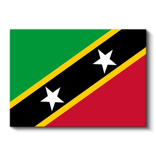 Saint Kitts ve Nevis Bayrağı - Kanvas Tablo