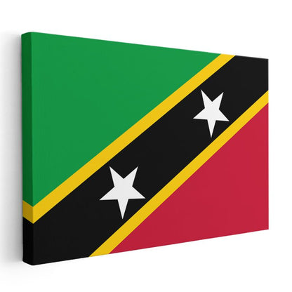 Saint Kitts ve Nevis Bayrağı - Kanvas Tablo