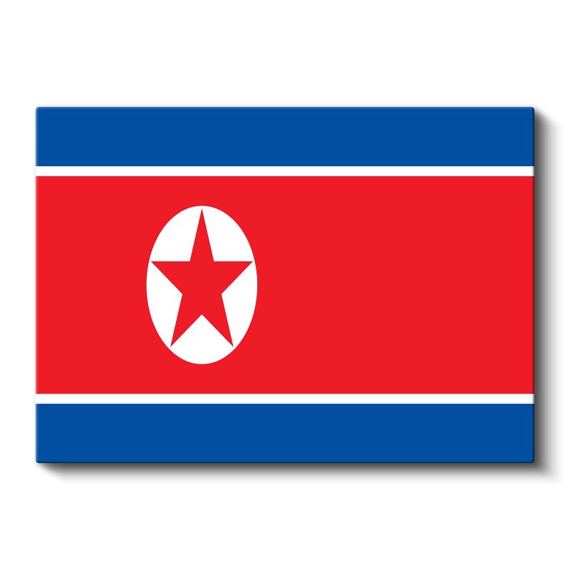 Kuzey Kore Bayrağı - Kanvas Tablo
