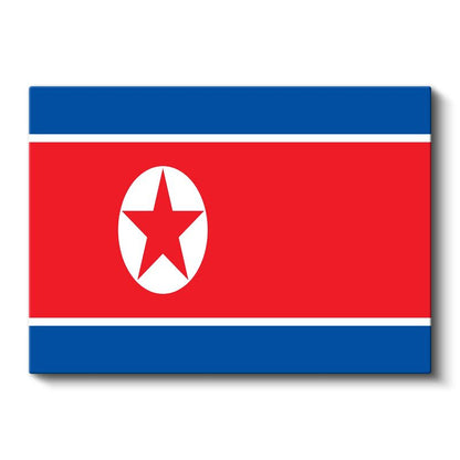 Kuzey Kore Bayrağı - Kanvas Tablo