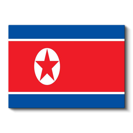 Kuzey Kore Bayrağı - Kanvas Tablo