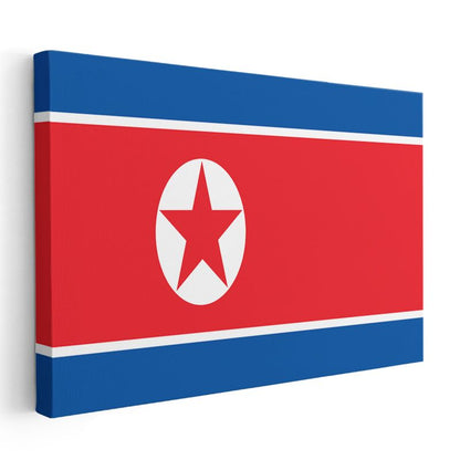 Kuzey Kore Bayrağı - Kanvas Tablo