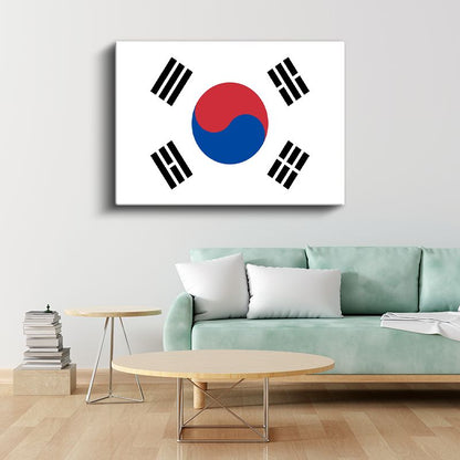 Güney Kore Bayrağı - Kanvas Tablo