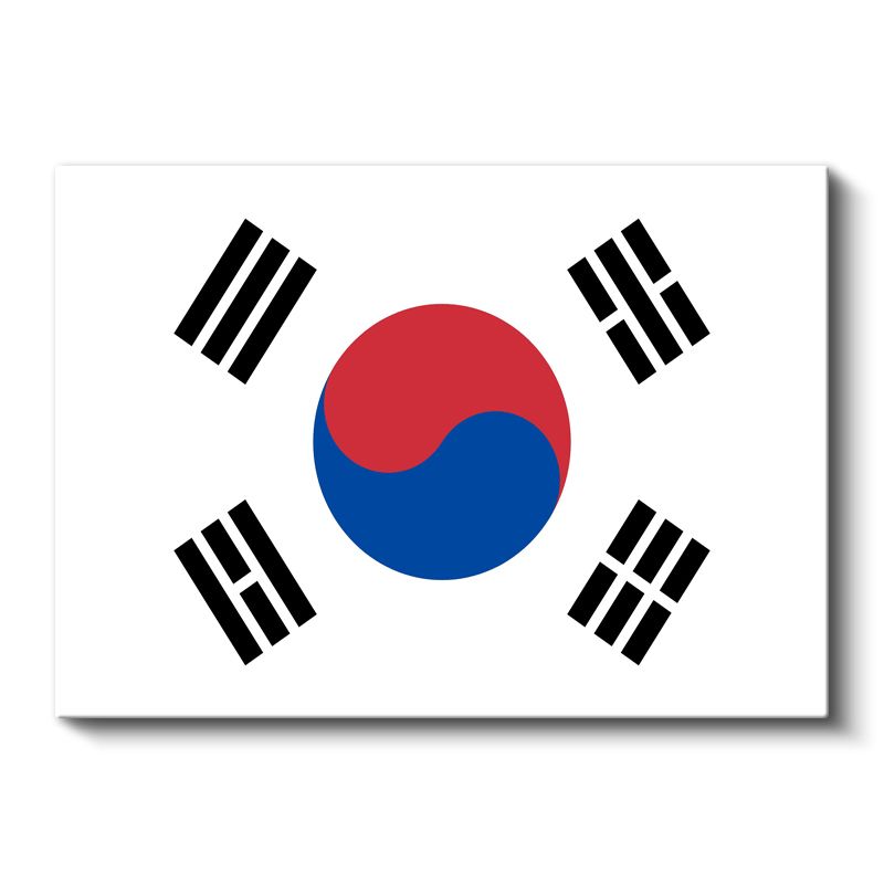 Güney Kore Bayrağı - Kanvas Tablo