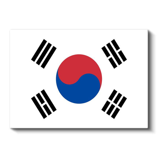 Güney Kore Bayrağı - Kanvas Tablo