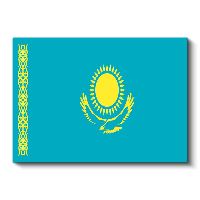 Kazakistan Bayrağı - Kanvas Tablo