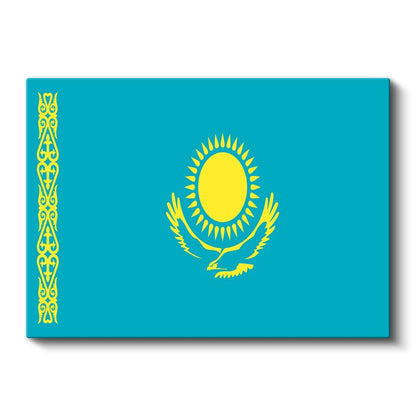Kazakistan Bayrağı - Kanvas Tablo