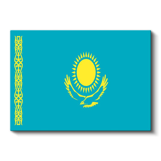 Kazakistan Bayrağı - Kanvas Tablo