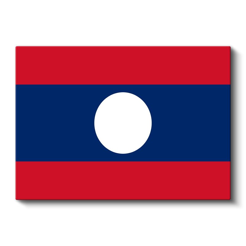 Laos Bayrağı - Kanvas Tablo