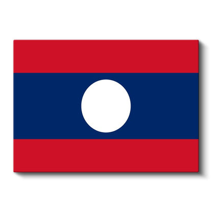 Laos Bayrağı - Kanvas Tablo
