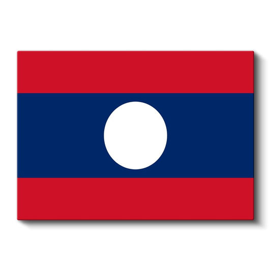 Laos Bayrağı - Kanvas Tablo