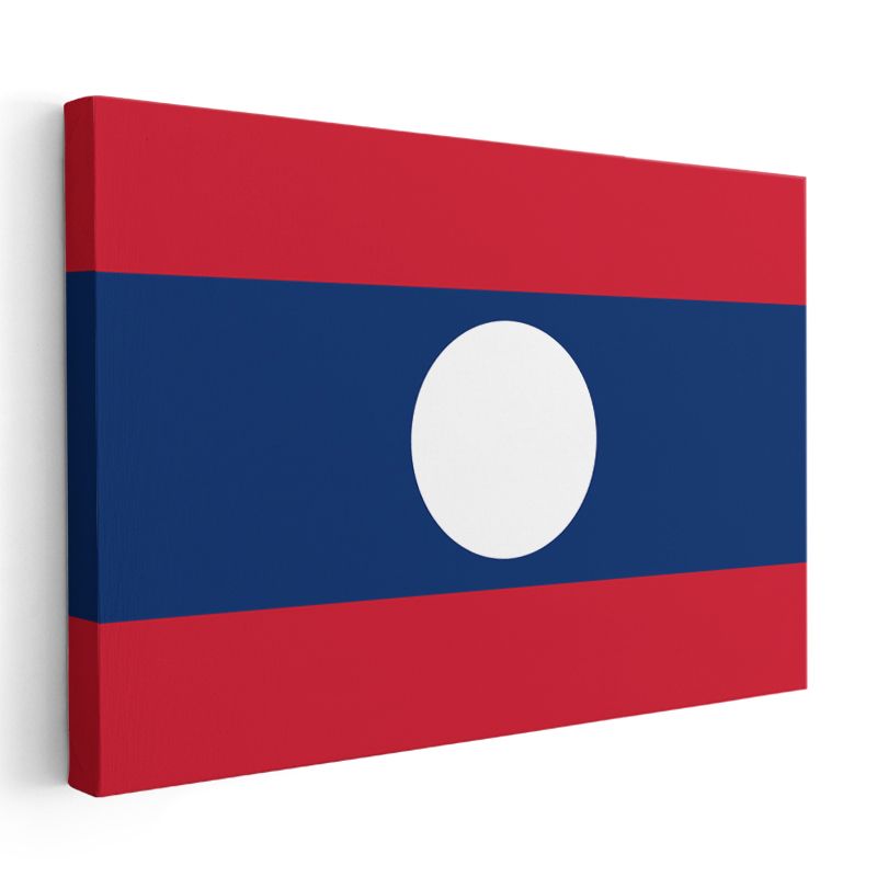 Laos Bayrağı - Kanvas Tablo