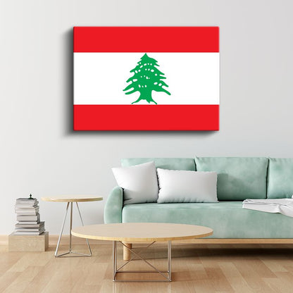 Lübnan Bayrağı - Kanvas Tablo