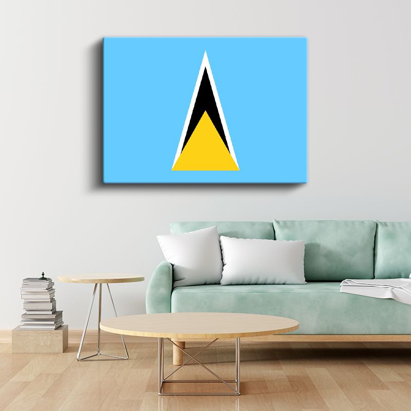 Saint Lucia Bayrağı - Kanvas Tablo