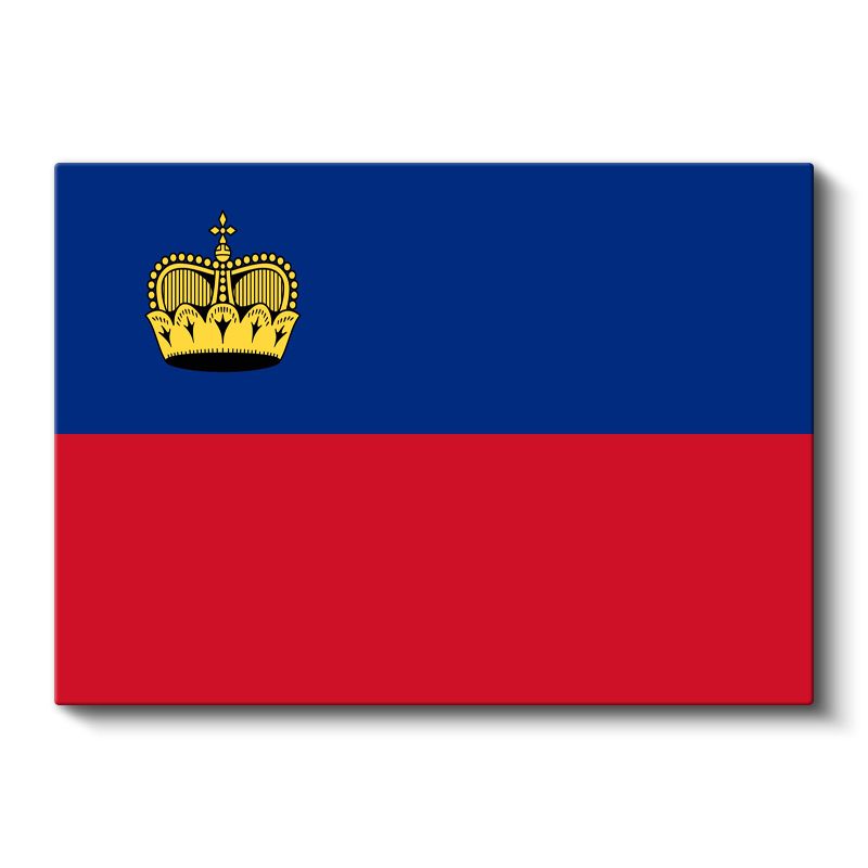 Liechtenstein Bayrağı - Kanvas Tablo
