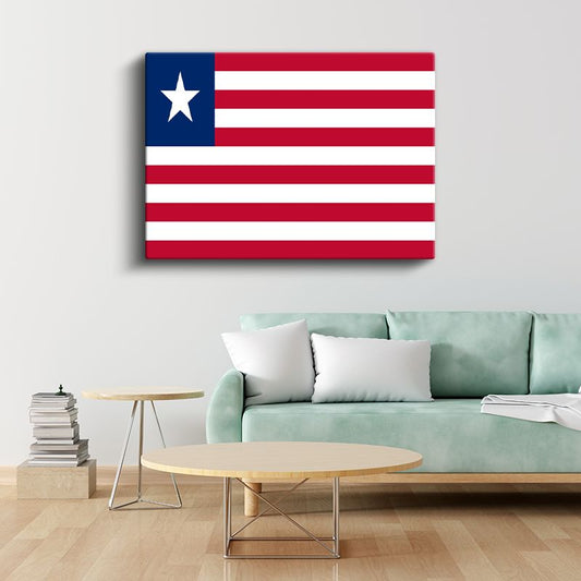 Liberya Bayrağı - Kanvas Tablo