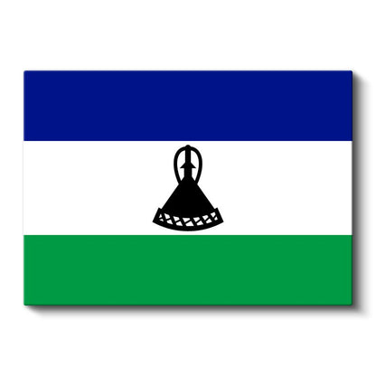 Lesotho Bayrağı - Kanvas Tablo