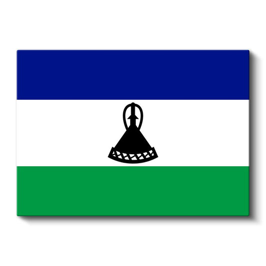Lesotho Bayrağı - Kanvas Tablo
