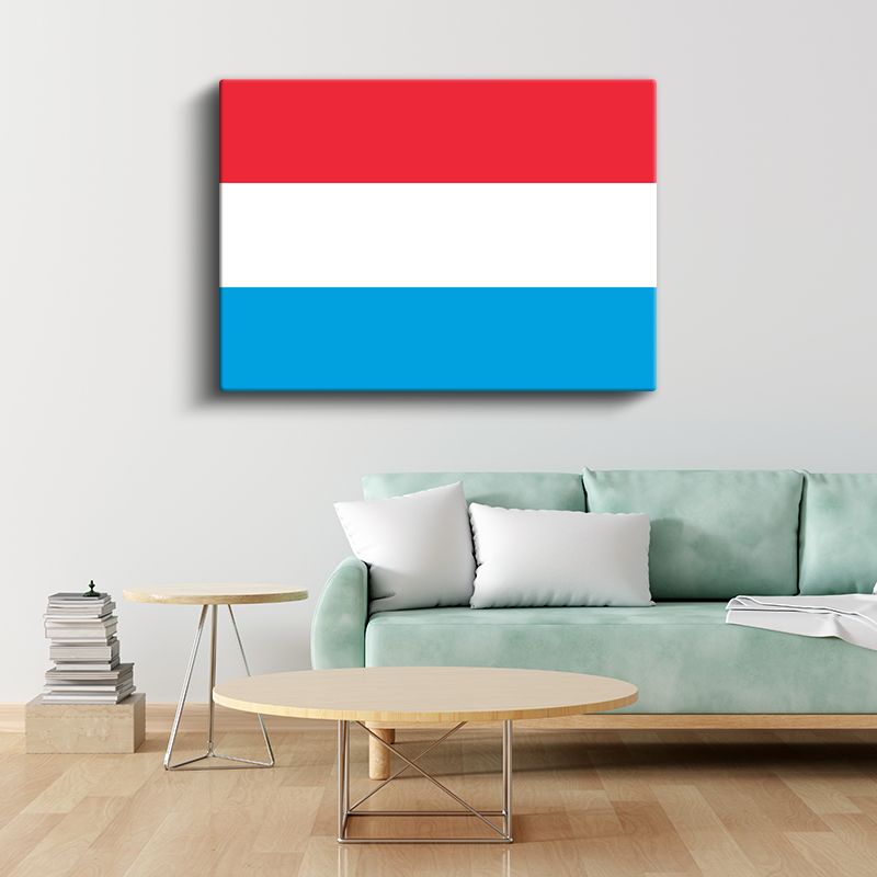 Lüksemburg Bayrağı - Kanvas Tablo