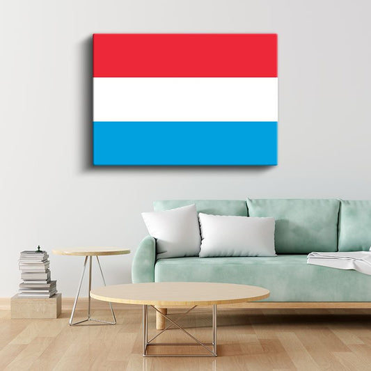 Lüksemburg Bayrağı - Kanvas Tablo