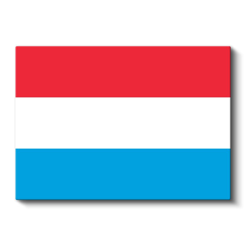 Lüksemburg Bayrağı - Kanvas Tablo