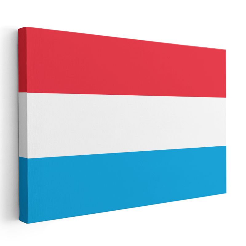 Lüksemburg Bayrağı - Kanvas Tablo