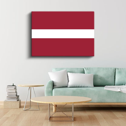 Letonya Bayrağı - Kanvas Tablo