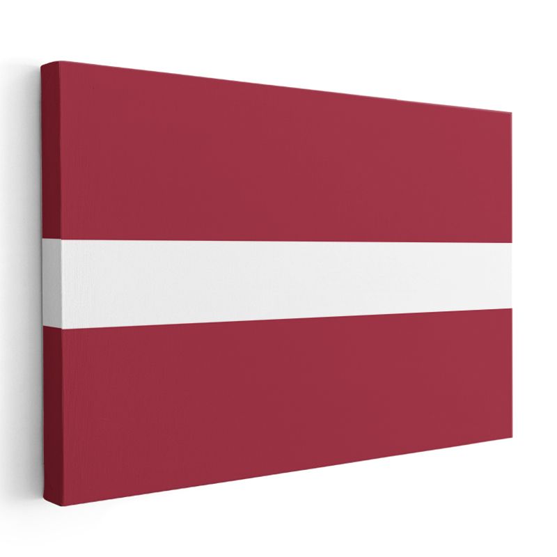 Letonya Bayrağı - Kanvas Tablo