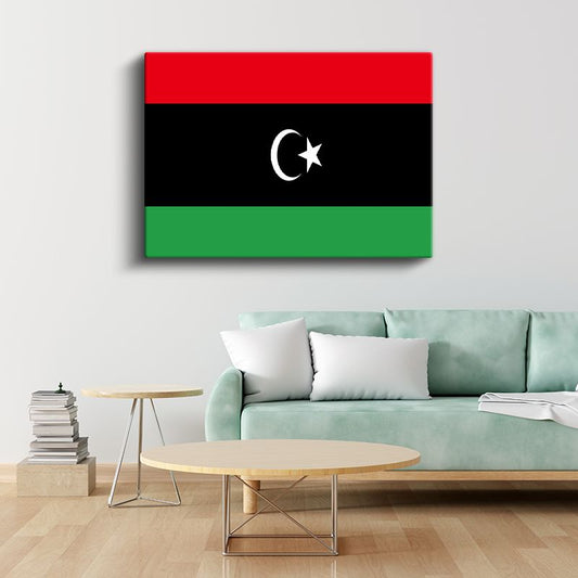 Libya Bayrağı - Kanvas Tablo