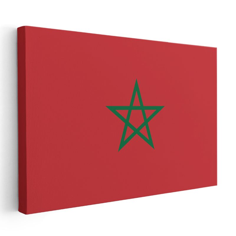 Fas Bayrağı - Kanvas Tablo
