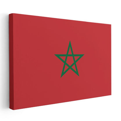 Fas Bayrağı - Kanvas Tablo