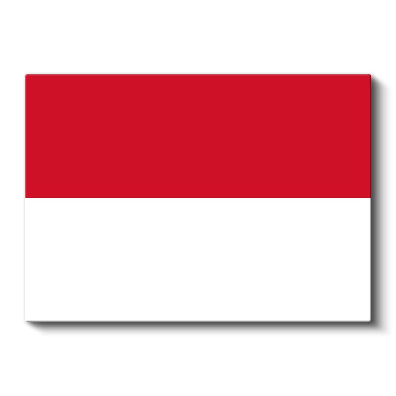 Monako Bayrağı - Kanvas Tablo