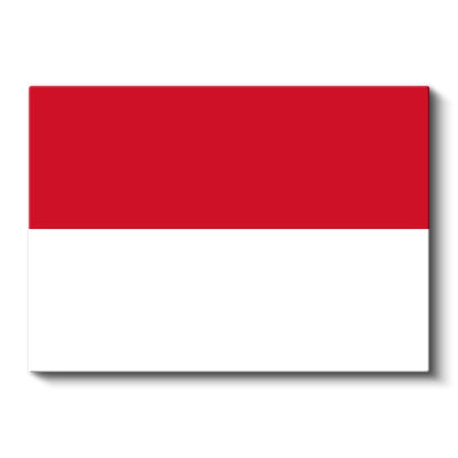 Monako Bayrağı - Kanvas Tablo