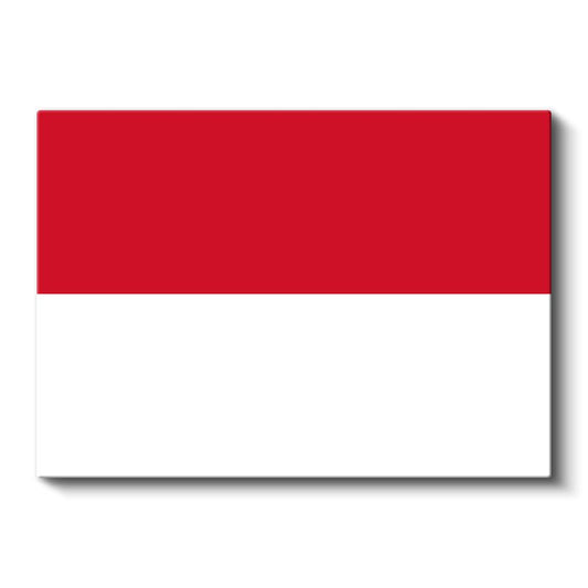 Monako Bayrağı - Kanvas Tablo