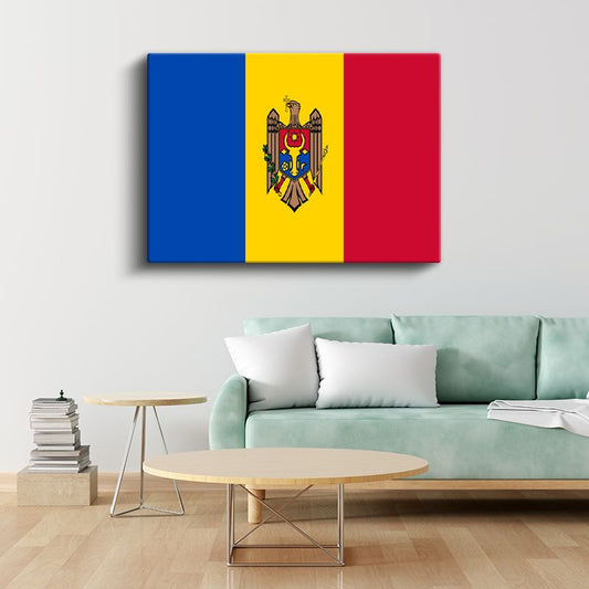 Moldova Bayrağı - Kanvas Tablo