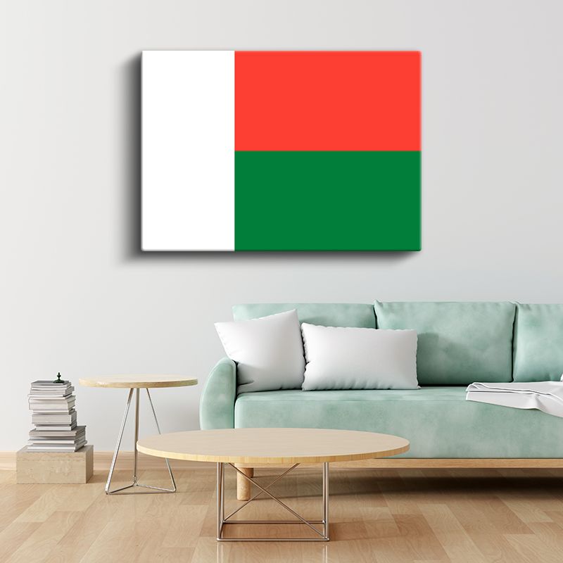 Madagaskar Bayrağı - Kanvas Tablo