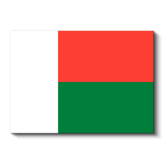 Madagaskar Bayrağı - Kanvas Tablo