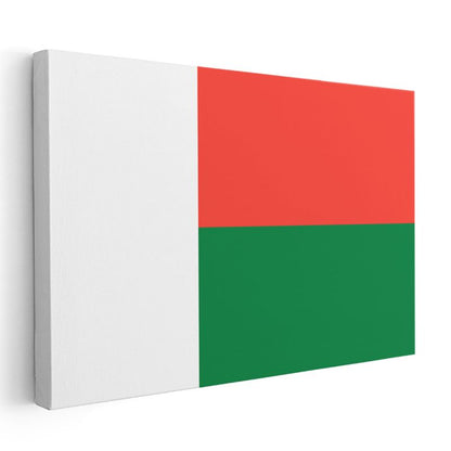 Madagaskar Bayrağı - Kanvas Tablo