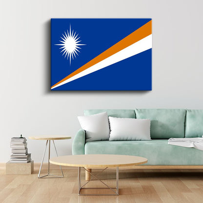 Marshall Adaları Bayrağı - Kanvas Tablo