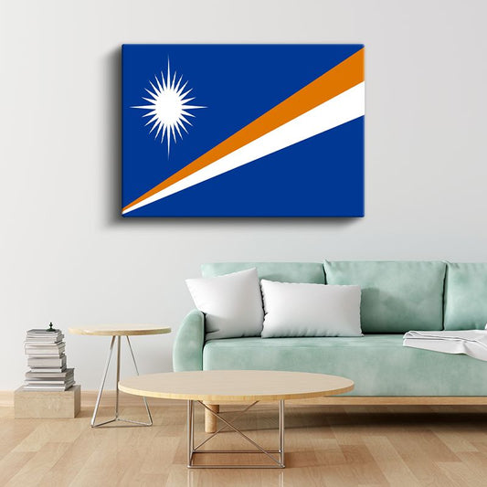 Marshall Adaları Bayrağı - Kanvas Tablo