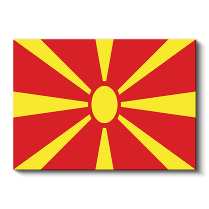 Kuzey Makedonya Bayrağı - Kanvas Tablo