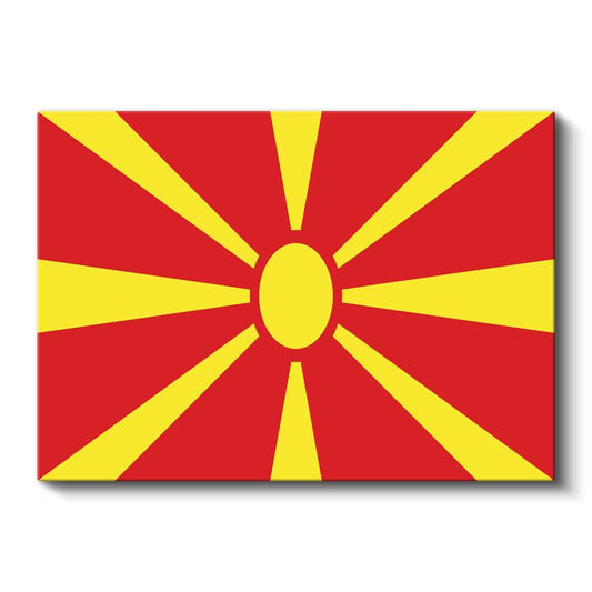 Kuzey Makedonya Bayrağı - Kanvas Tablo